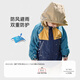 DAVE&BELLA children's clothing waterproof clothes boys and children's coats girls autumn and winter baby plus velvet windproof coats for boys and girls navy blue DB4224558 110 cm (recommended height 100-110cm)