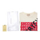 GUCCI Gucci 2023 new product Boys and children's letter printing round neck short-sleeved T-shirt beige 575114 XJEZI 9756 M 5A/5 years old/112c