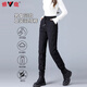 Yalu Down Pants Women's Outerwear 2025 Winter New Style Warm and Slimming High Waist Thickened Elastic Cotton Pants Leg-tie Women's Sweatpants Black XL