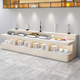TMJD MISS hotel breakfast dining table Restaurant unit canteen buffet table wall-style dining table wine Custom made white 8 sockets Product price 9730