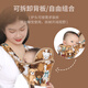 Aiyuanmei baby sling baby cross-front hugging newborn baby outing simple multi-functional lightweight baby holding tool frees hands Blue Duck/breathable style [removable head protector]