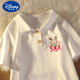 
Disney girls' cotton short-sleeved t-shirt polo shirt printed summer clothing medium-sized children's little girl base shirt children's fashionable top gray #1105 140cm suitable for 130-140cm 8-9 years old