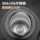 TIANXI Thermal Pot Cup Large Capacity Men's 316 Stainless Steel Insole Household Outdoor Thermos Bottle Portable Car Travel Kettle [Cost-performance Recommendation] Black + Strap Small Bowl 1L