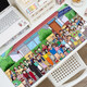 Long mouse pad Crayon Shin-shirt super large computer desk pad high-value keyboard pads dirt-resistant and washable students ZZ-2694/Shin Shin-shirt 80cm*30cm thick 3mm
