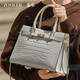 Zooler (Zooler) Bag Damenbeutel Krokodilmuster KOKENLAYSHOTKENDERACHT BAG Frauenhandtasche Frauen Crossbody Bag Leichte Luxus -Frauentasche Chinesische Valentinstagsgeschenk [Kokosmilch weiß] Geburtstagsgeschenk