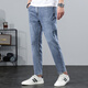 
Jeans men's spring and summer new fashion trend pants men's loose and versatile slim fit stretch straight pinch pants 9901 blue and gray 31