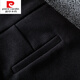 Pierre Cardin Knitted Black Shorts Women's Autumn and Winter 2025 New Woolen High Waisted A-Line Wide Legs Versatile Outerwear Woolen Boot Pants Black S 26