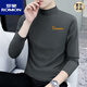 
ROMON autumn and winter half-high neck base shirt for men's long-sleeved T-shirt pure cotton autumn clothes versatile plus velvet simple thickened thermal underwear black YP-C6187 plus velvet M