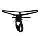 ZKHE men's fun underwear sexy loophole bundled thong T-pants easy to enter and exit pants 60Jin[Jin equals 0.5 kg] couple's sexy underwear triangle with hole black
