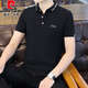 皮尔卡丹（pierre cardin）短袖男士T恤Polo打底衫2024新款男装翻领休闲短袖T恤男式上衣 679黑色 M