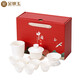 Gold inlaid jade Kung Fu tea set household simple ceramic mutton fat jade white porcelain gift box