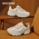 Skechers Autumn Women's Black and White Color Block Dad Shoes Casual High Rebound Sports Shoes Lace Running Panda Shoes 149792 Natural Color/Tan/NTTN 38