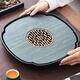 Tao Shangyin ceramic natural stone tea table storage and drainage dual-purpose modern simple home office small tea tray Kung Fu tea set lotus wood grain stone book window red
