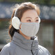 Somubay cálido auricular para mujeres en invierno 2025 a prueba de viento y protección contra el frío más medidas de terciopelo protección para la oreja de máscara de dos en uno cubierta de orejas de una pieza fuera de color blanco [color de imagen principal]