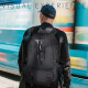 Bonaling-Rucksack für Männer mit großer Kapazitätsgeschäft für Männer Pendelgeschäft Rucksack Multifunktional Travel Li Bao Outdoor Mountaineering-Tasche Black [80L Schuhbehälter] Expansions-Rucksack