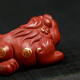 Yuyige gift-giving product Yixing purple clay tea pet ornaments can be raised with handmade original ore Dahongpao gold-painted pair of small Pixiu gold-painted Pixiu