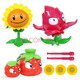 Pflanze gegen Zombie Spielzeugset können Eisene Eisen Barrel Riese Roadblock Zombie Doll Kinderspielzeug Geschenkbox Set 686-66 Muschel Zombie + Reed YS + Boomerang Shooter + Sun starten