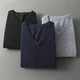 
Pash Men's Cashmere Sweater 100% Cashmere V-neck Basic Inner Layer Casual Knitted Base Sweater TRC1202 Medium Gray 2XL