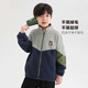 Zuoxi Boys' Polar Fleece Jacket 2025 Spring and Autumn Children's Fleece Jacket Medium and Big Children's Autumn Top Navy Blue 120