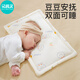Duo Elf Baby Pillow Cloud Pillow 0 to 6 Months Flat Pillow Cover 1 Year Old Pure Cotton Newborn Baby Soothing Doudou Autumn and Winter 3 Cotton Yarn Beanie Velvet Flat Pillow Garden Bunny 30*50cm
