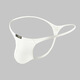 Adult Beauty Private Shipping New Style Underwear Men's Sexy Breathable Nylon Solid Color Low Waist Thong Men's Underwear S White