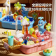Eve Stone SPECIAL GIRL LIKE YOU Playing Water Toys Children's Dishwasher Toys Circulating Water Washing Sink Vegetables Baby 1-3 years old Playing House Girl Upgrade Charging Version Whale Slide Electric Dishwasher Water Park Girls' Birthday Gifts 3-6 years old