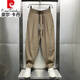 Pierre Cardin 2025 Frühlings- und Sommer-Baumwoll- und Leinen atmungsaktive hängende Freizeithosen für Männer trendy lose Falten-Harem Radieschhosen Bohnengrün 2xl empfohlen Gewicht 160-180 Jin [Jin entspricht 0,5 kg]