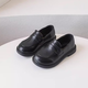 Muni boys leather shoes student soft sole children's black performance shoes spring and autumn little boy flower girl British style suit dress shoes black size 32 inner length 19.5cm