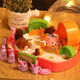 Timini Pet Restoration House Little Eichhörnchen Hühnerspielzeug Haus Simulation kleines Tier Kinderspielzeug Mädchen Geburtstagsgeschenk Grundversion kann Kaninchen -Waschen Eichhörnchen anrufen und ein Eichhörnchen (Brown) erheben.