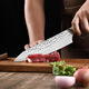 
Handmade forging of women's small kitchen knife chef cooking slice knife meat stall shaving and splitting meat knife household fruit knife kitchen set knife Longquan Longhu sword MCS673 color wooden handle hammer pattern Sande knife