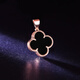 DL 1998 Fat Donglai same style 18k rose gold pendant simple color gold necklace necklace pendant accessories rose gold/black agate pendant (no chain)