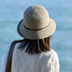 Siggi sun protection hat for women spring and summer sun protection retro small pot hat vacation fisherman hat sun hat foldable cool hat straw hat temperament coffee M (56-58CM)
