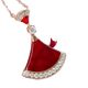Fat Donglai's same style 18k gold mini skirt pendant necklace women's carnelian white mother-of-pearl malachite clavicle chain rose rose gold red agate skirt