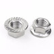 Jishuo 304 stainless steel flange nut/DIN6923 hexagonal flange cap anti-slip nut M4/M5 M20 M16 1 piece