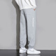 Foss Phil Casual Hosen Herren Frühling und Sommer dünne lose Sportbindungshosen Straighthose Herren K05 Hellgrau 2xl