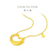 Chow Tai Fook gift heart-shaped swan gold chain necklace love pendant (labor cost 280) 45cm about 5.3g EOF1602