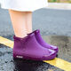 Sauerstoffwasserschuhe Anti-Rutsch-Regenstiefel für Frauen, nicht rutschfeste Verschleiß, neue modische Frauen mit kurzen Röhren Regenstiefeln und Baumwollabdeckung, alle Jahreszeiten, universelle Erwachsene 688 Regenstiefel-Aprikosenfarbe [Standardgröße] 37 [235 mm]