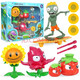 Pflanze gegen Zombie Spielzeugset können Eisene Eisen Barrel Riese Roadblock Zombie Doll Kinderspielzeug Geschenkbox Set 686-66 Muschel Zombie + Reed YS + Boomerang Shooter + Sun starten