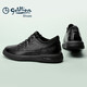 
Goldlion men's shoes men's punching sandals breathable comfortable wear-resistant casual leather shoes G506230114AAD black size 42