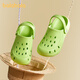 Balabala Kindersandalen für Sommerjungen große Kinder Beachschuhe weiche Sohle Nicht-Schlupf-Sportmädchen Girls Solid Color Hole Schuhe Eltern-Kind-Außenwange grün 26 innere Länge 17,1 cm (171) Geeignet für Fußlänge 16 cm