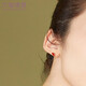 Lukfook Jewelry 18K gold gourd and carnelian colored gold stud earrings (single) total weight approximately 0.52 grams