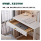 Happy Shuwu Nordic solid wood desk small apartment bedside dresser length 60/70CM modern simple study office computer desk white single table 70x50x75cm single drawer all solid wood