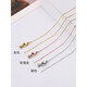 BOMP Old Phoenix Gold Store Model Imitation Gold Everything Can Wear Versatile 18k Gold Ultra-Fine Needle Type Universal Chain Plain Chain O-shaped Chain Rose Gold O-shaped Chain (Needle Type)