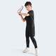 Fan DiMu Children's Sports Suit des collants masculins L'entraînement des collants pour hommes uniformes de basket-ball masculin Black and Green Line-28