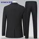 Luo Meng suit men's three-piece suit slim professional formal wear men's suit business small suit wedding dress men's clothing