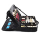 Multi-layered cosmetic bag beauty box large portable with makeup nail tattoo half tattoo eyebrow tool storage box extra large with mirror 3 layers black