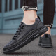 Changxiang huili masculin's chaussures 2025 été new pure noire de travail chaussures chaussures cuir chaussures non glissées étanche et épreuve d'huile de travail de travail