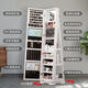Classique simple (Jianyuedian) Rotation de pansements de sol Miroir de rangement Miroir complet du corps Vertical Grande capacité armoire à bijoux peut stocker le miroir intégré 6227 Couleur de noyer noir [disque] Batterie Monochrome d'autres