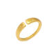 Huobei 18k gold ring double blessing opening adjustable ring women's jewelry heritage matte jewelry opening adjustable double blessing ring