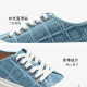 Laersdan spring new fashion street casual rhinestone deep-mouth low-heeled lace-up women's shoes 3M25201 blue BLF38